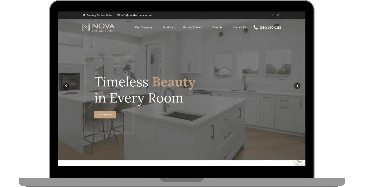 Example website build by Janszen Media